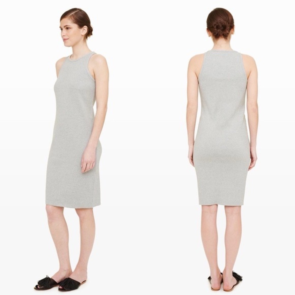 Club Monaco Grey Ribbed Tank Dress
